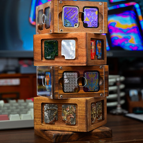Stackable Acacia-Wood Slider Display Stand BPMods - product view 1