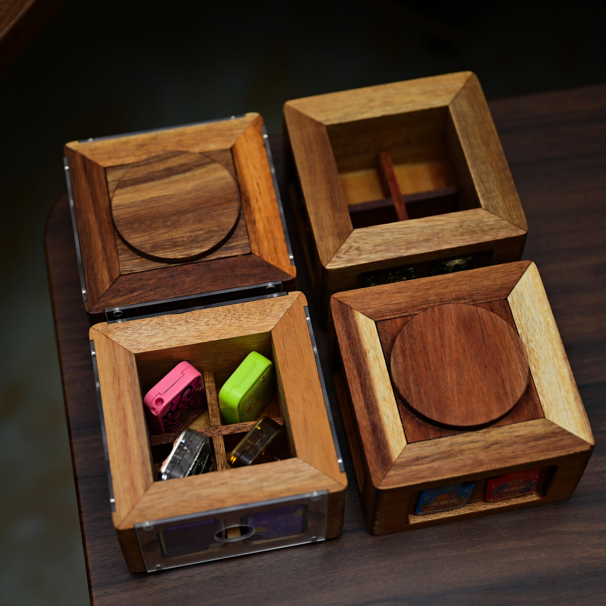 Stackable Acacia-Wood Slider Display Stand BPMods - product view 5