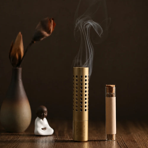 Brass Incense Holder Desktop Vase for Home Aromatherapy and Decor product view 1