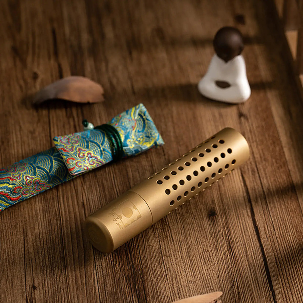 Brass Incense Holder Desktop Vase for Home Aromatherapy and Decor product view 2