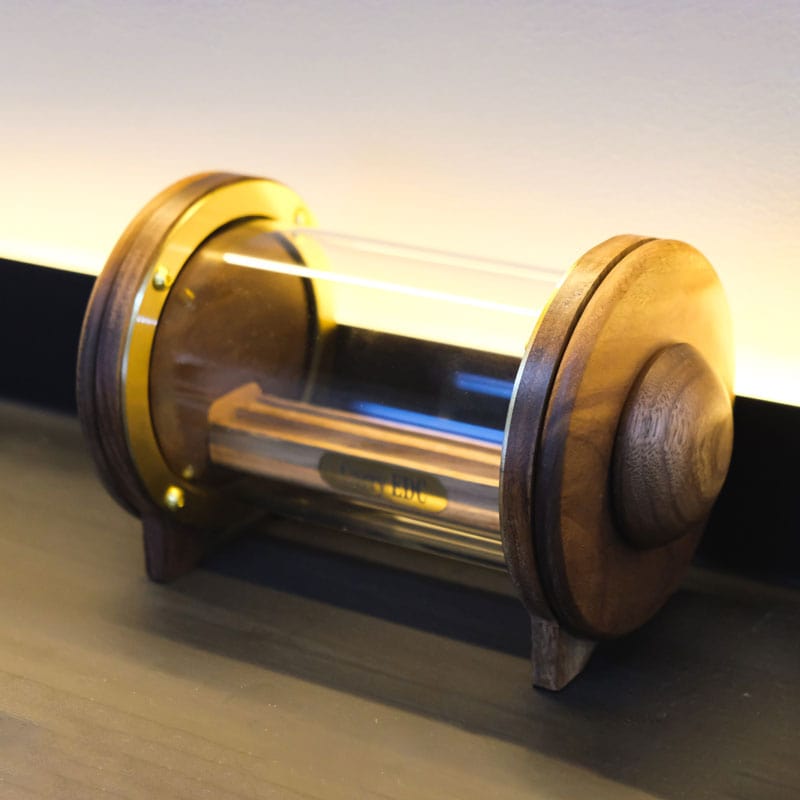 EDC Accessories – 01EDC Time Container | Black Walnut Brass Glass EDC Storage Capsule