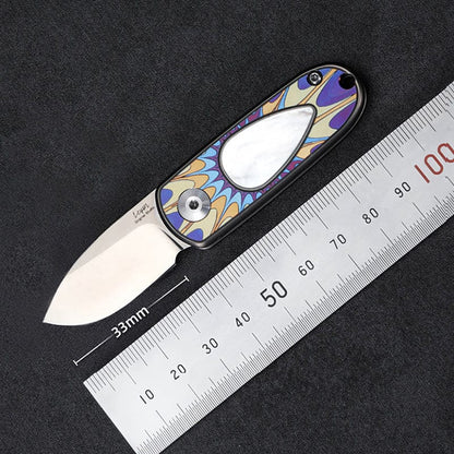Pocket Knife EDC – Changshanqijie Yuebao | M390 Steel Titanium Shell Inlay