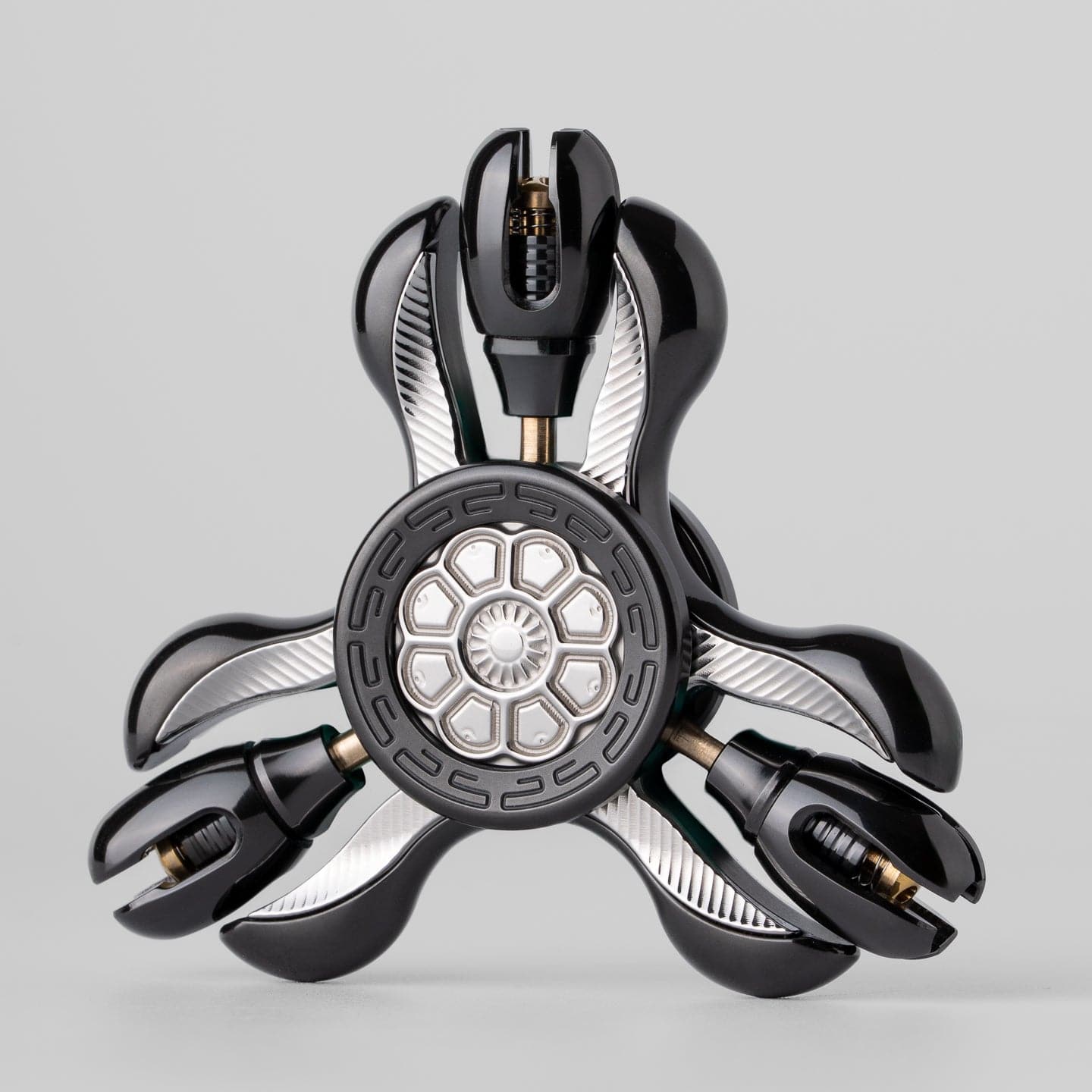 Gyroscope Toy – Chimago Prayer Wheel | Blackened Zirconium Oil Slick EDC Spinner