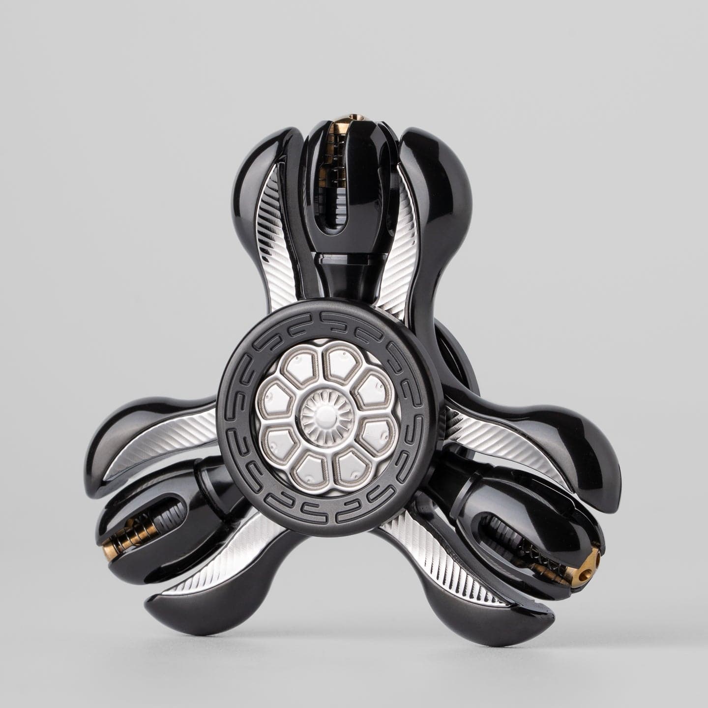 Gyroscope Toy – Chimago Prayer Wheel | Blackened Zirconium Oil Slick EDC Spinner