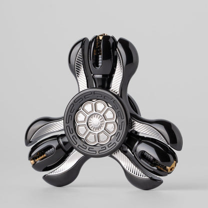 Gyroscope Toy – Chimago Prayer Wheel | Blackened Zirconium Oil Slick EDC Spinner