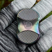 Oil Slick Zirconium+Titanium engraving