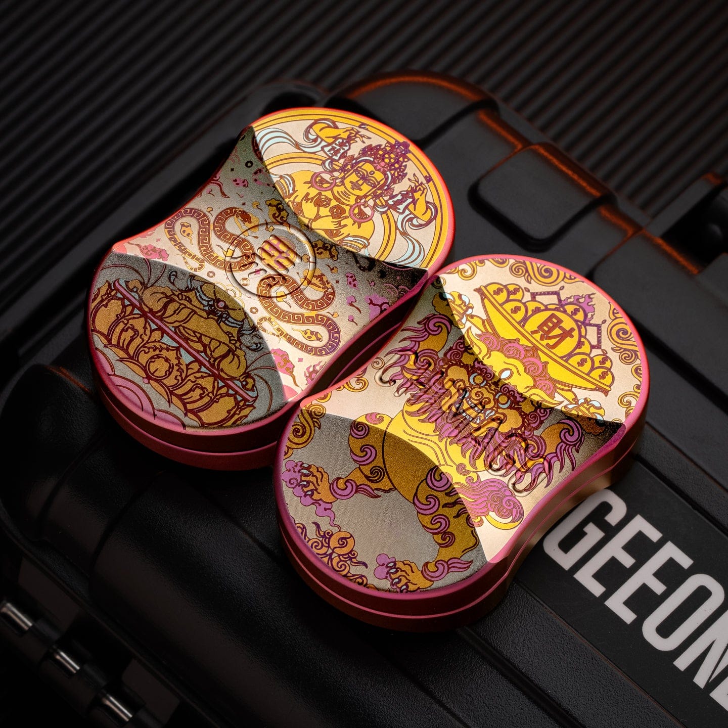 Fidget Slider EDC – GEEOne Wrathful | Titanium Zirconium PEEK Copper