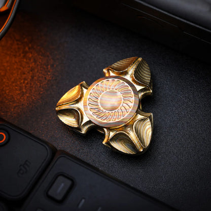 Chimago Demon Xumi three lobe metal fidget spinner in layered copper