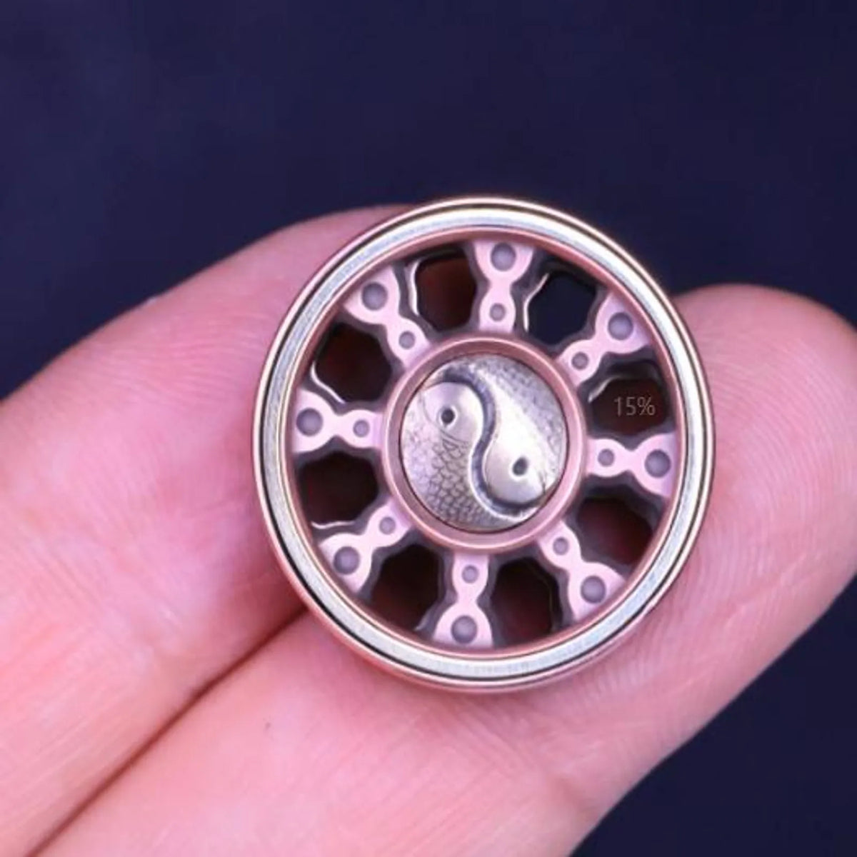 Tungsten and stainless steel spinner button pair options