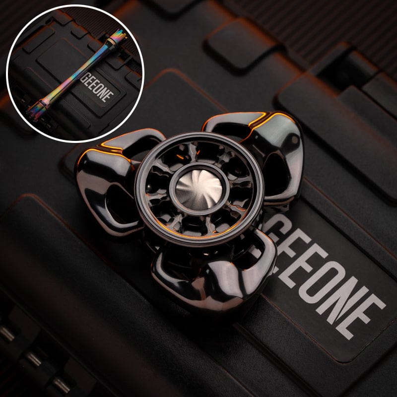 Spinning Top – Chimago Exorcism | Stainless Steel Copper Zirconium Damascus EDC Spinner