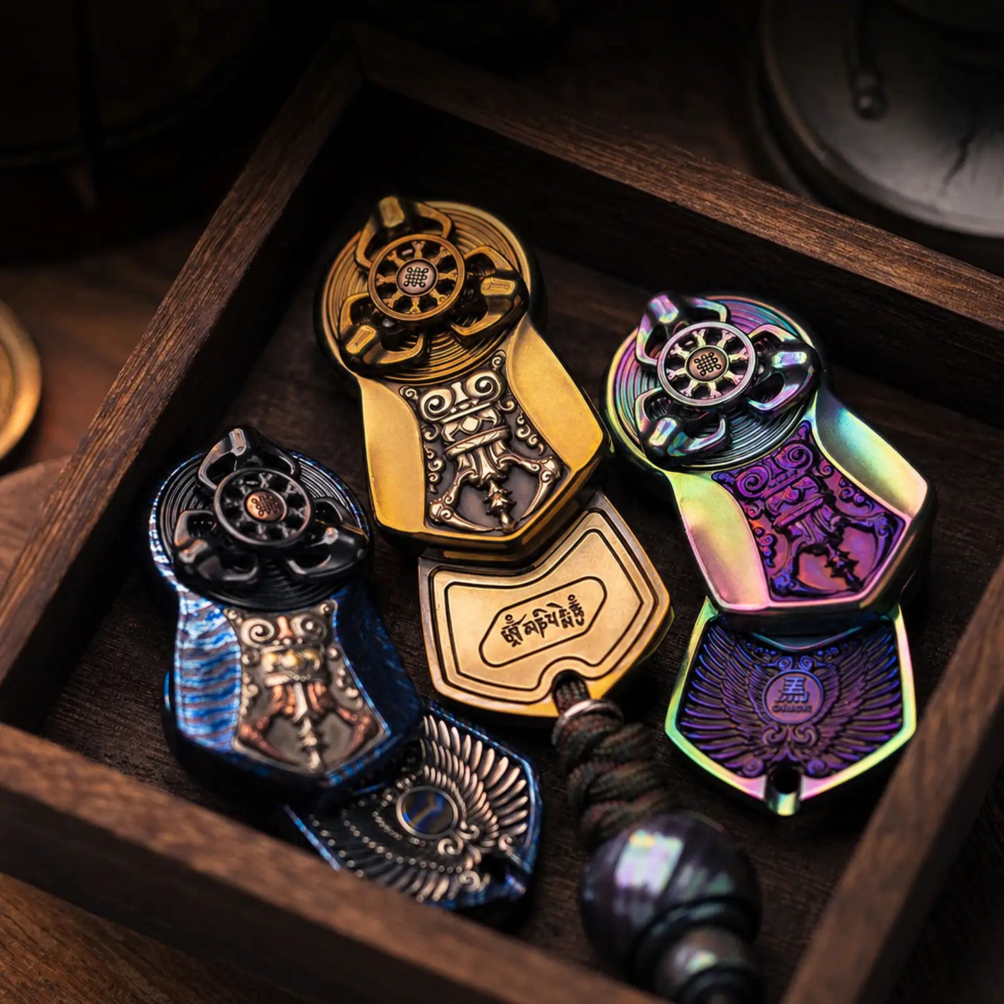 Mechanical Fidget Slider Chimago Garuda Ratchet Rotor EDC Desk Play product view 2