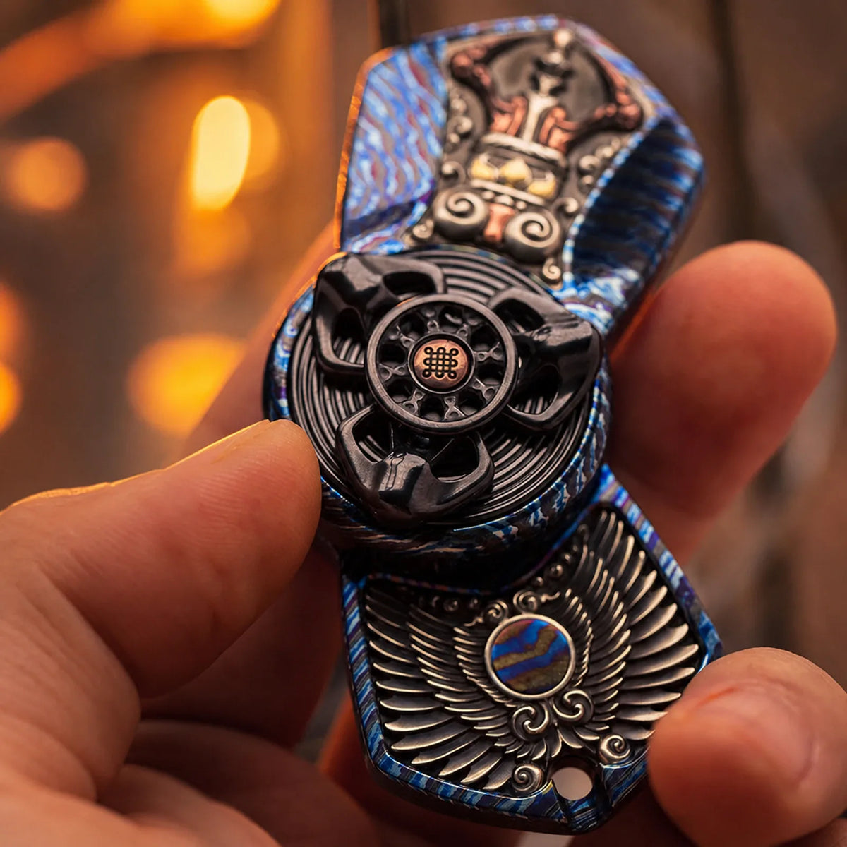 Mechanical Fidget Slider Chimago Garuda Ratchet Rotor EDC Desk Play product view 3