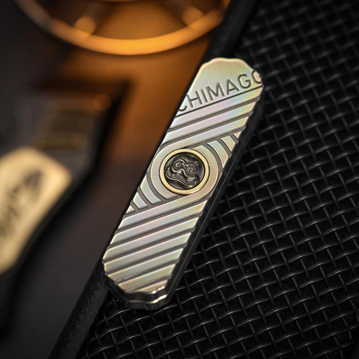 Chimago Hada titanium color slider with PEEK track and brass T claw