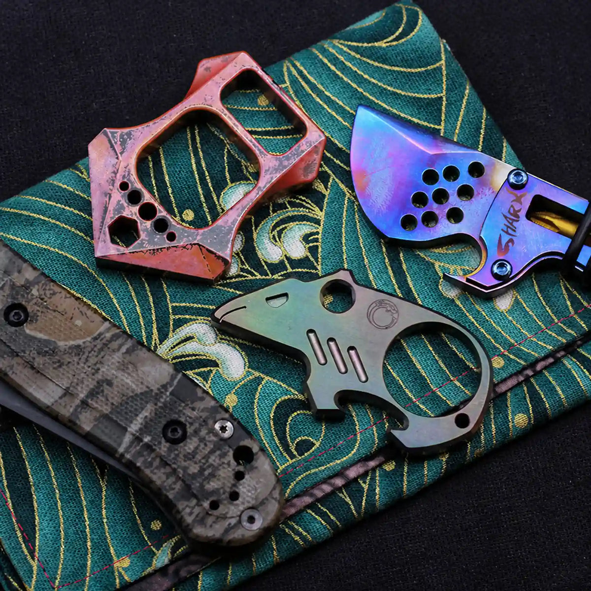 Chimago Mouse Zirconium Brass Knuckle Bottle Opener EDC Tool product view 5