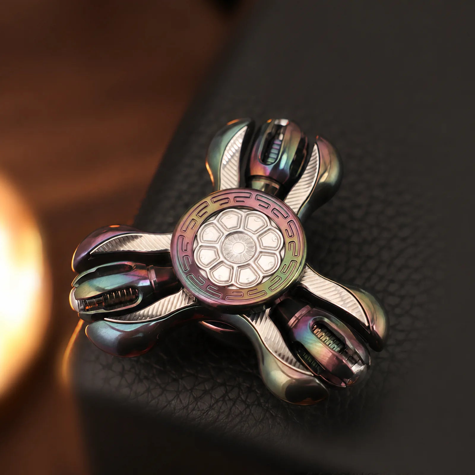 Metal Fidget Spinner Chimago Prayer Wheel Open Wing for EDC Desk Play product view 2