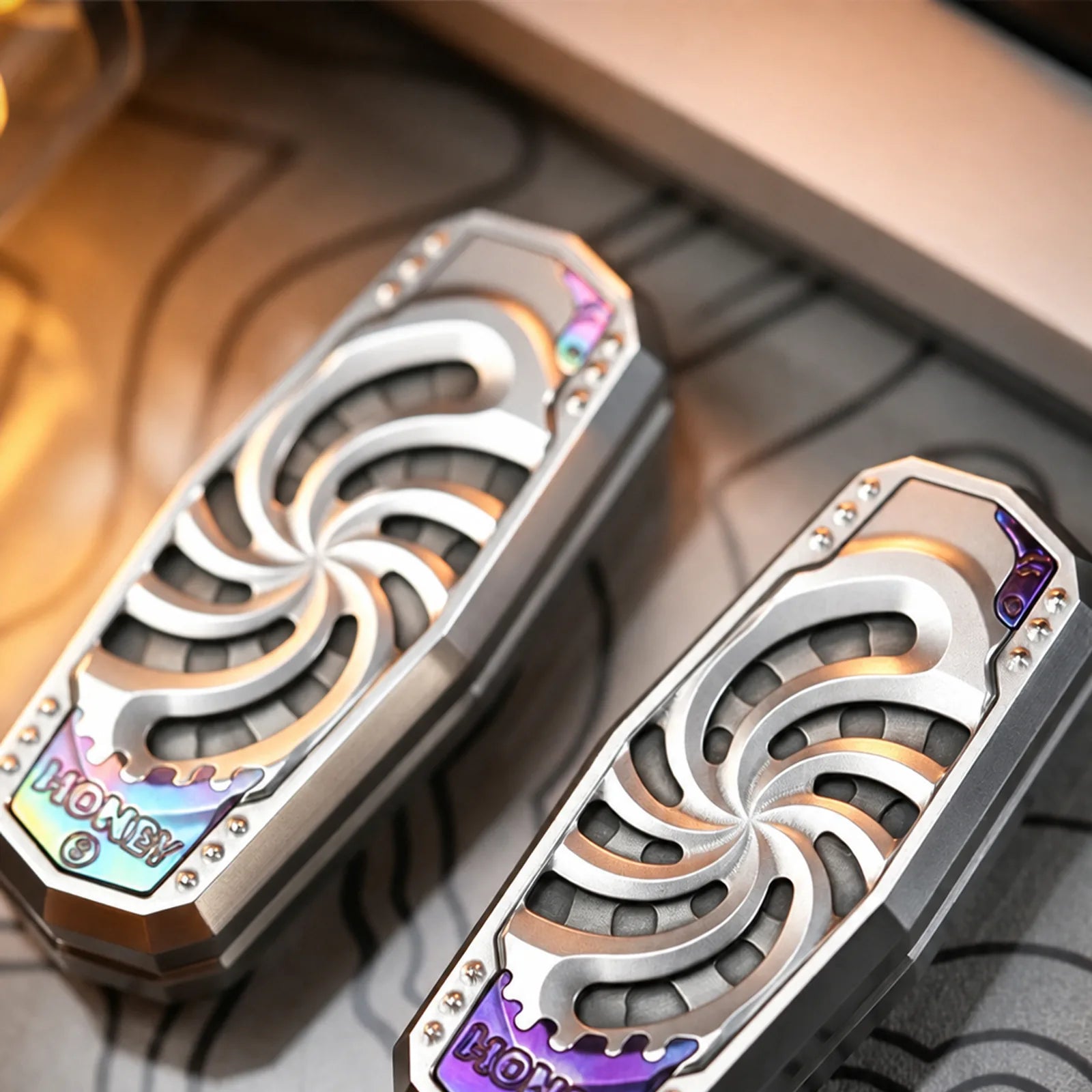 Chimago Sacred Monument mechanical fidget slider for EDC desk play view 1