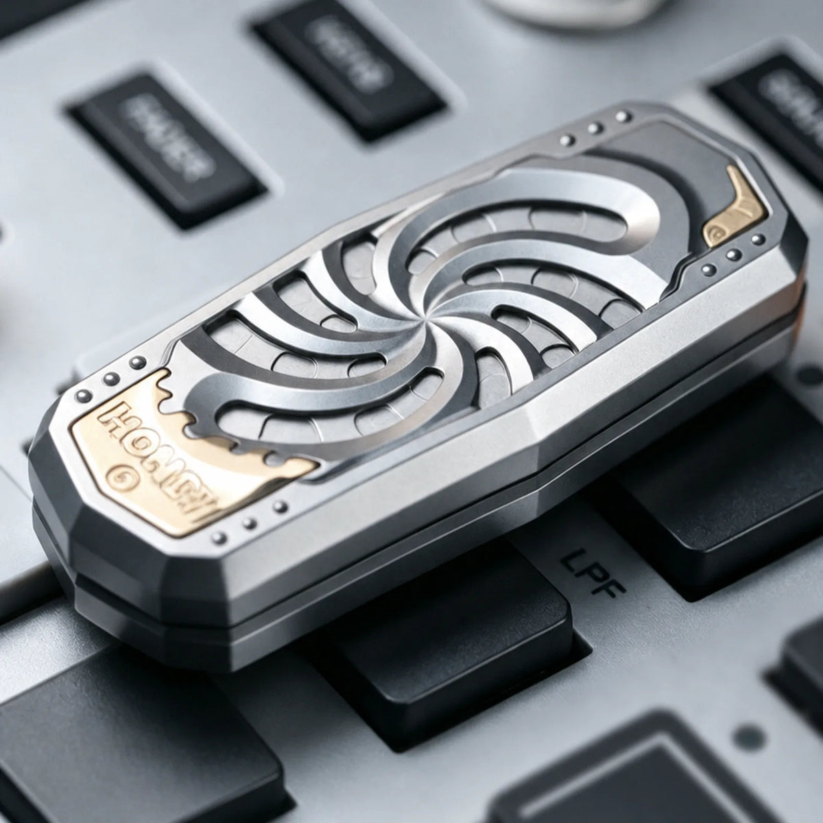 Chimago Sacred Monument mechanical fidget slider for EDC desk play view 4
