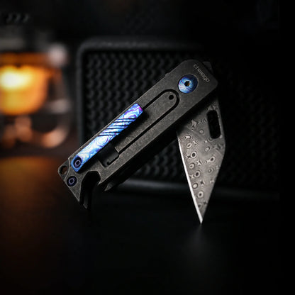 Chimago Yulong Folding Pocket Knife Damascus Blade EDC Carry Tool product view 1