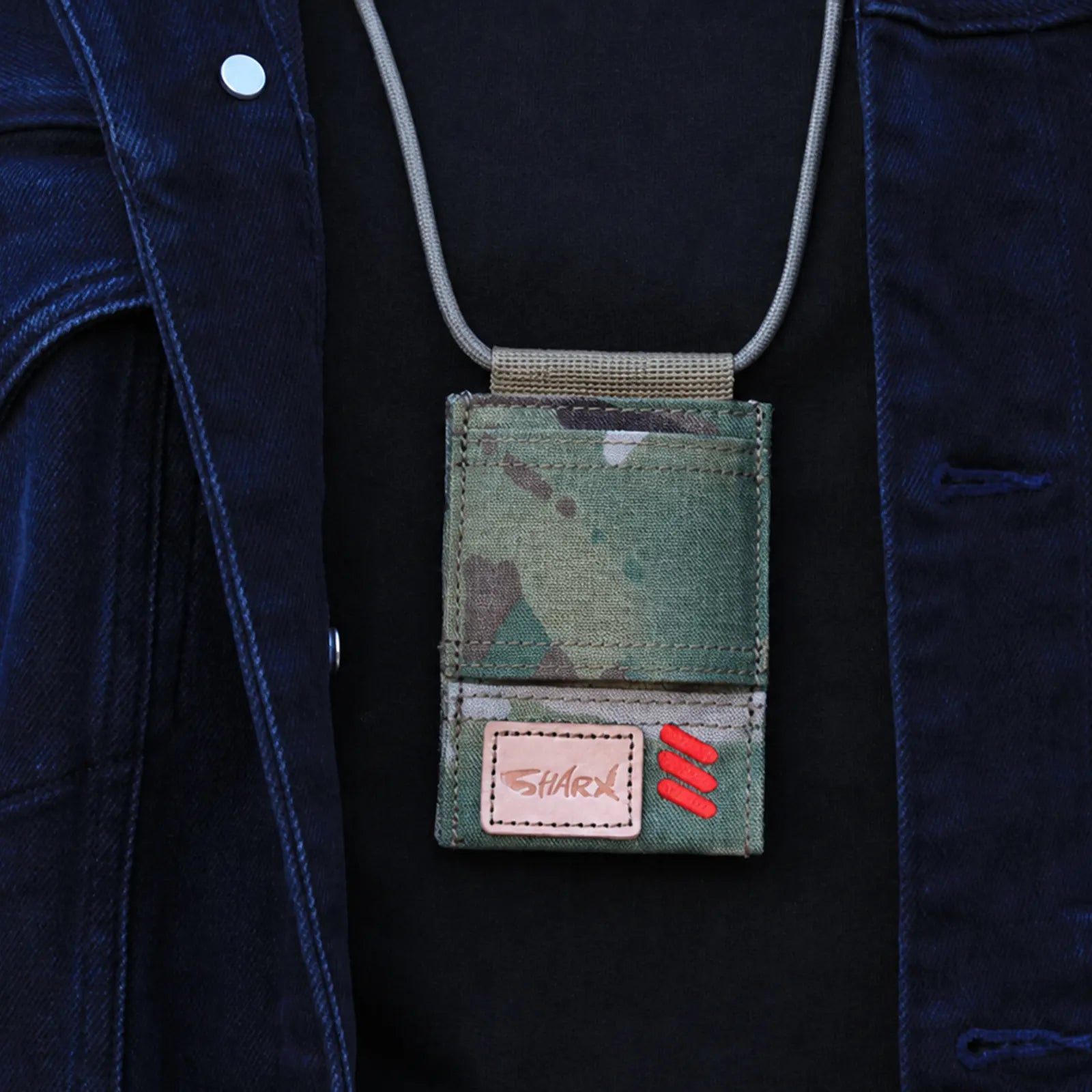Tactical EDC Pouch Compact Camouflage Neck Wallet for Outdoor Carry product view 4