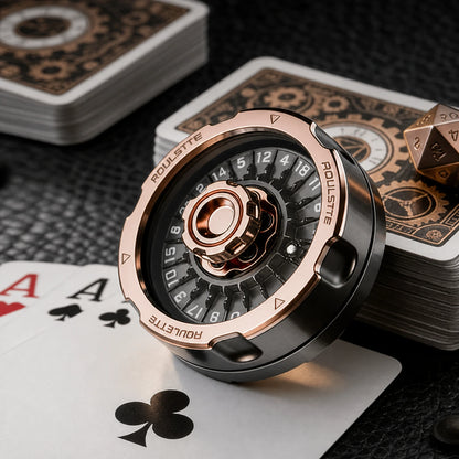D20 decision spinner with independently rotating outer ring