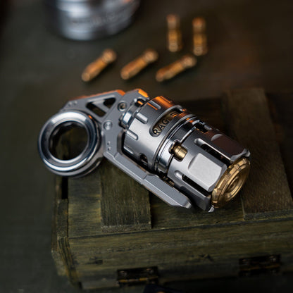 Tactile Slider – DJG Destroyer | Titanium Brass Zirconium EDC Push Slider