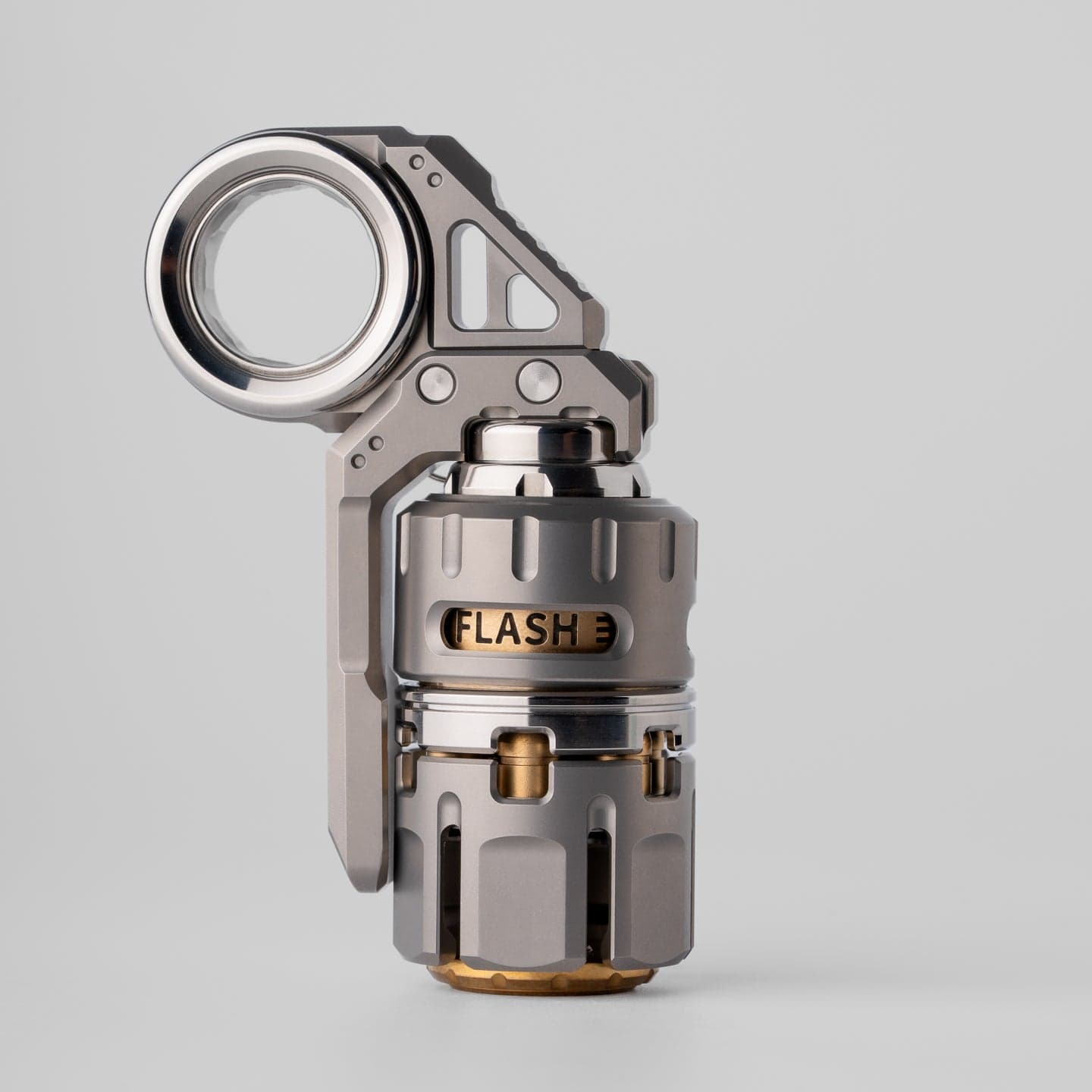 Tactile Slider – DJG Destroyer | Titanium Brass Zirconium EDC Push Slider