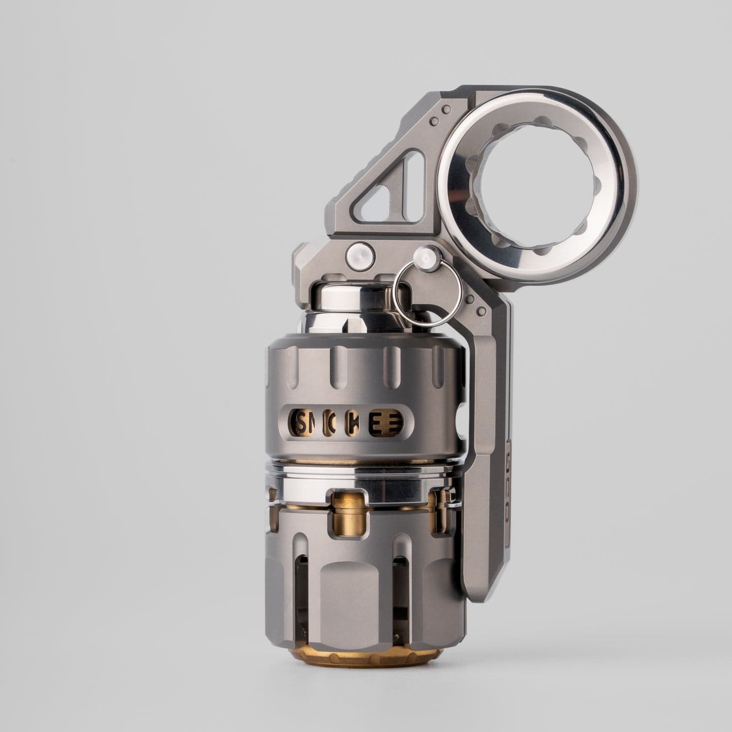 Tactile Slider – DJG Destroyer | Titanium Brass Zirconium EDC Push Slider