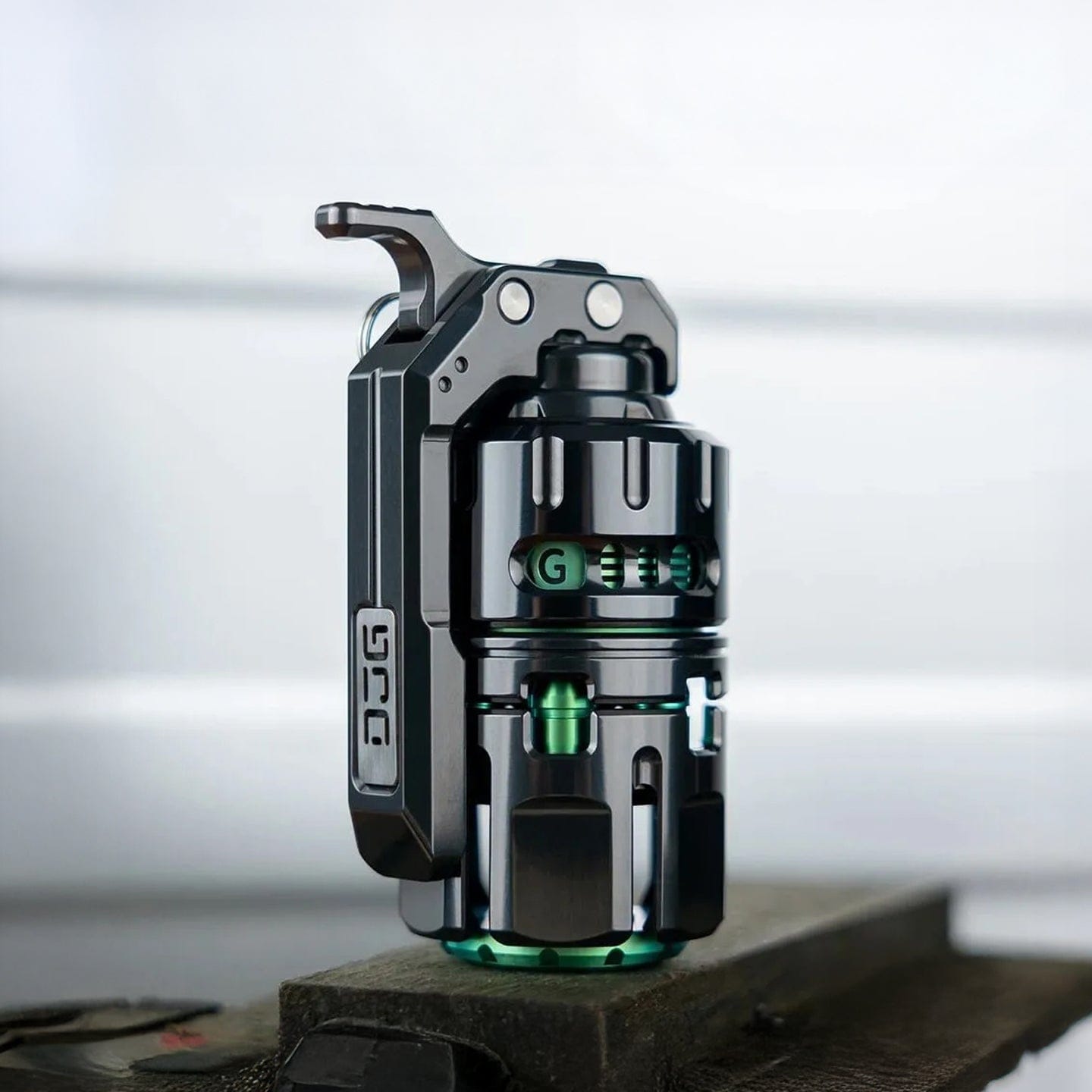 Tactile Slider – DJG Destroyer | Titanium Brass Zirconium EDC Push Slider