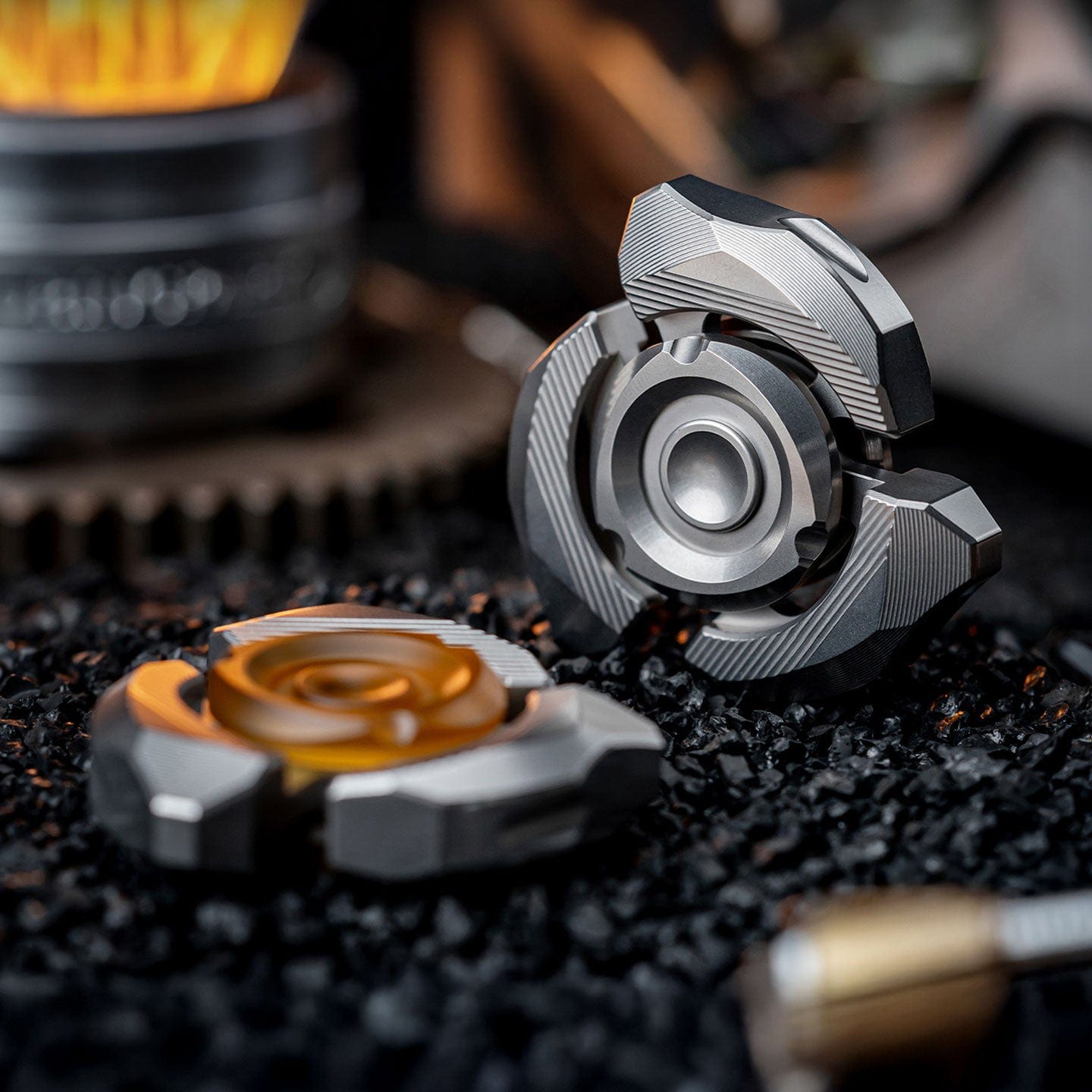 Fidget Spinner EDC – DJG Spinetic | Stainless Steel PEI Titanium EDC Spinner