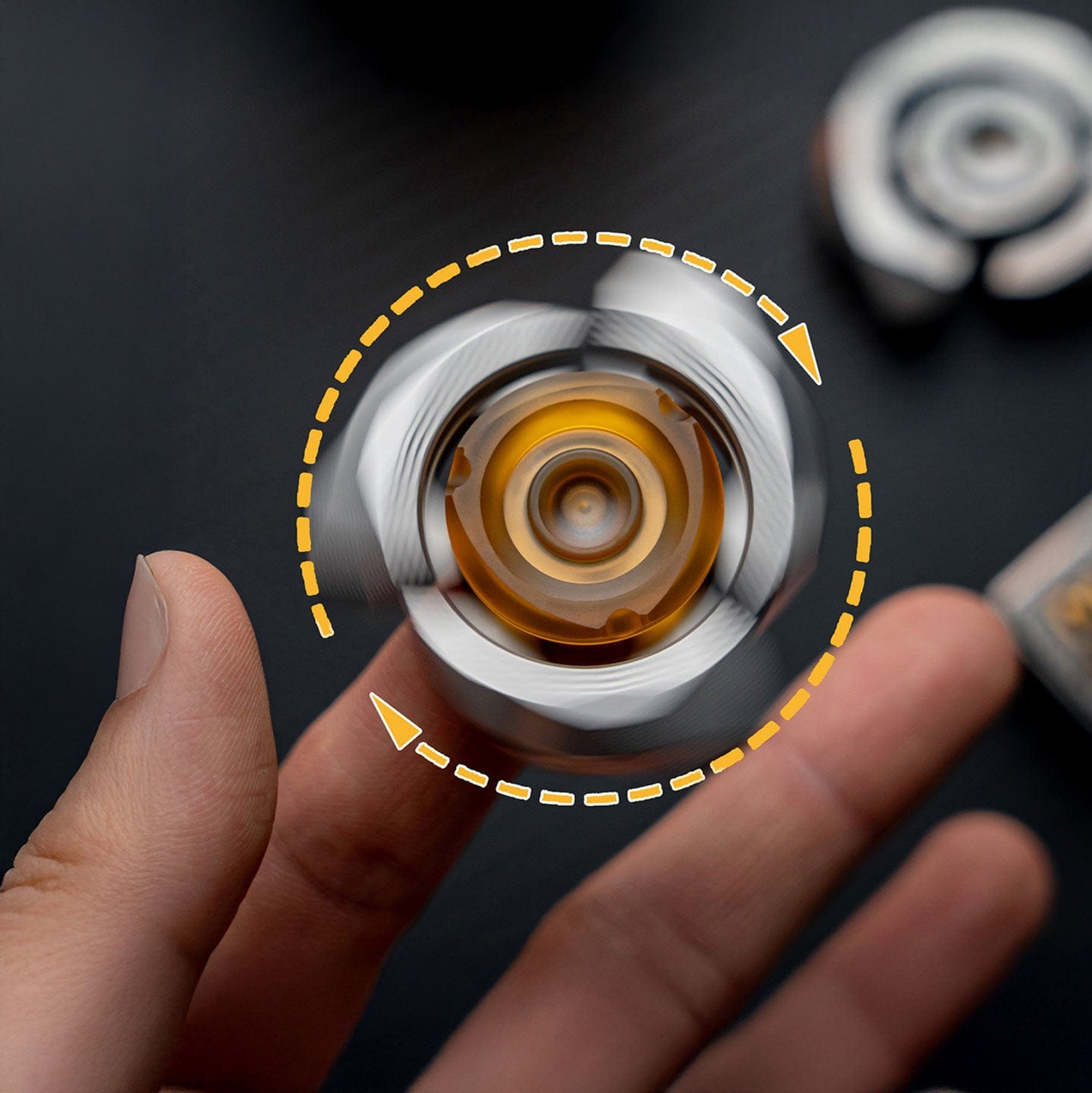 Fidget Spinner EDC – DJG Spinetic | Stainless Steel PEI Titanium EDC Spinner