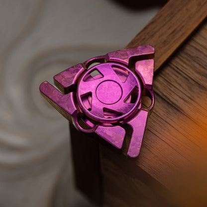 Fidget Slider – DP EDC Rift | Stainless Steel Titanium Zirconium Crystal EDC Push Slider