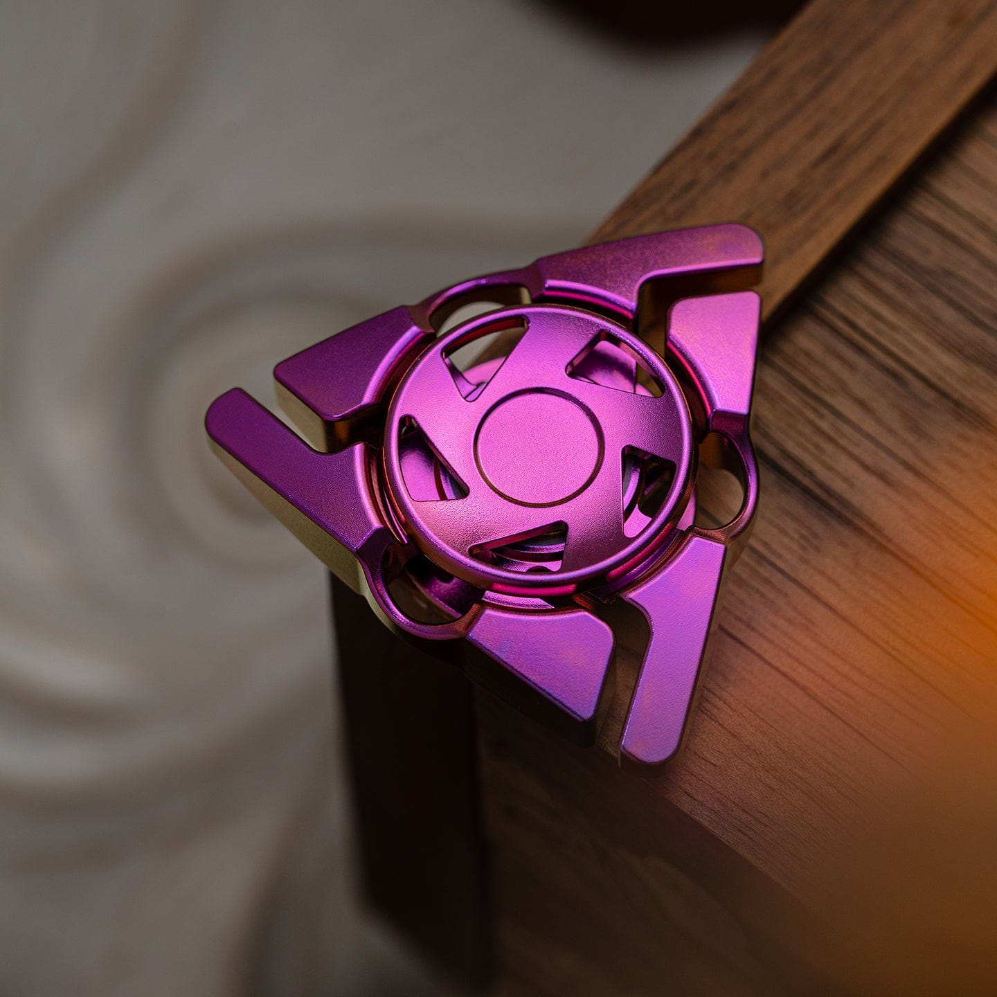 Fidget Slider – DP EDC Rift | Stainless Steel Titanium Zirconium Crystal EDC Push Slider