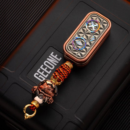 Push Slider EDC – EA EDC Schrödinger's Cat | Titanium Ultem PEI Cupronickel Mokuti Tactile Slider