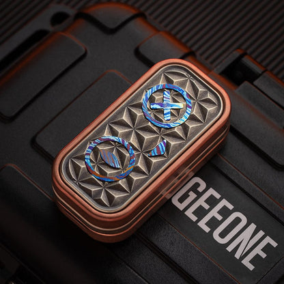 Push Slider EDC – EA EDC Schrödinger's Cat | Titanium Ultem PEI Cupronickel Mokuti Tactile Slider
