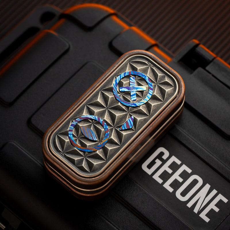 Push Slider EDC – EA EDC Schrödinger's Cat | Titanium Ultem PEI Cupronickel Mokuti Tactile Slider