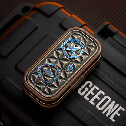 Push Slider EDC – EA EDC Schrödinger's Cat | Titanium Ultem PEI Cupronickel Mokuti Tactile Slider
