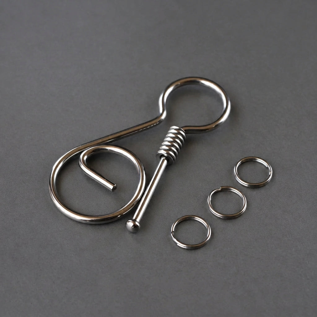 Coiled Stainless-Steel Belt Loop Key Hook 21EDC - product view 1