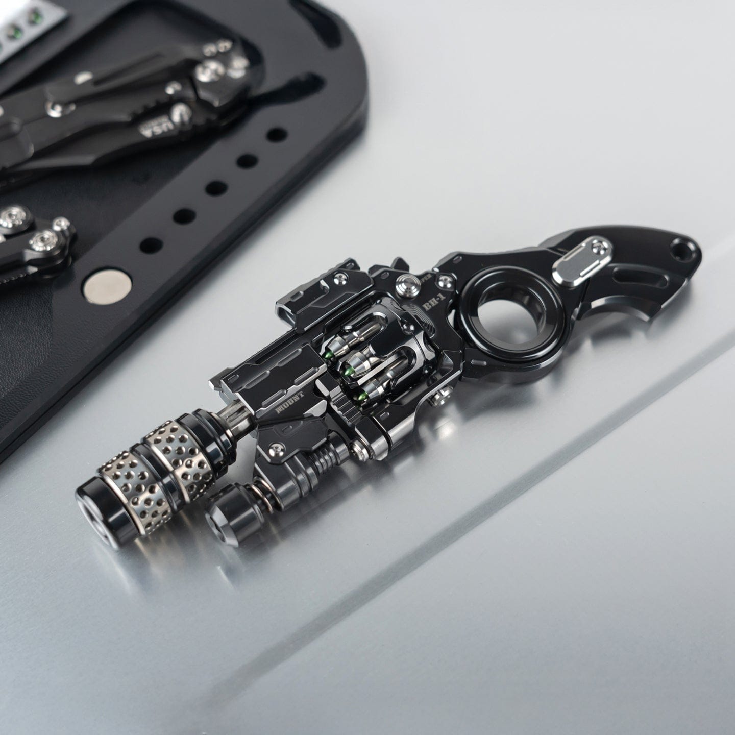 Tactile Slider – EDCell Breaker | Zirconium Titanium Carbon Fiber EDC Push Slider