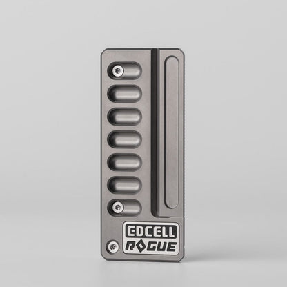 Mechanical Slider – EDCell Quirky Ruler | Titanium Zirconium Brass Ultem EDC Fidget