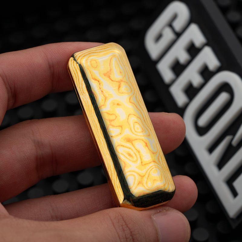 Fidget Slider – EVEN EDC Yellow Croaker | Stainless Steel Brass Zirconium Ultem PEI Copper Push Slider