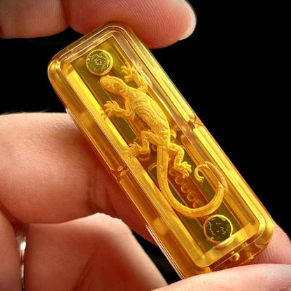 Fidget Slider – EVEN EDC Yellow Croaker | Stainless Steel Brass Zirconium Ultem PEI Copper Push Slider