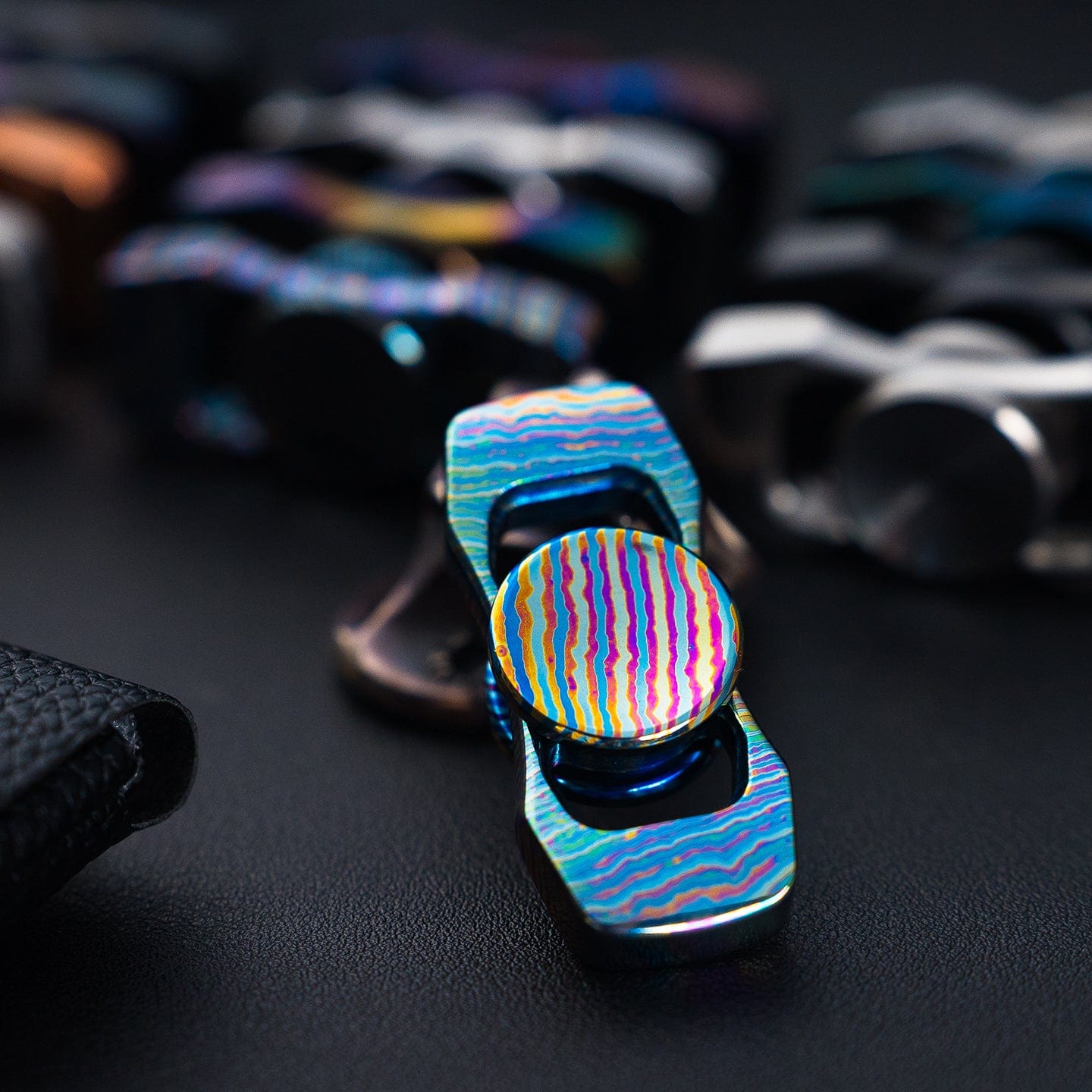 Fidget Slider EDC – Faith EDC Streamline | Stainless Steel Titanium Zirconium Mokuti Zircuti