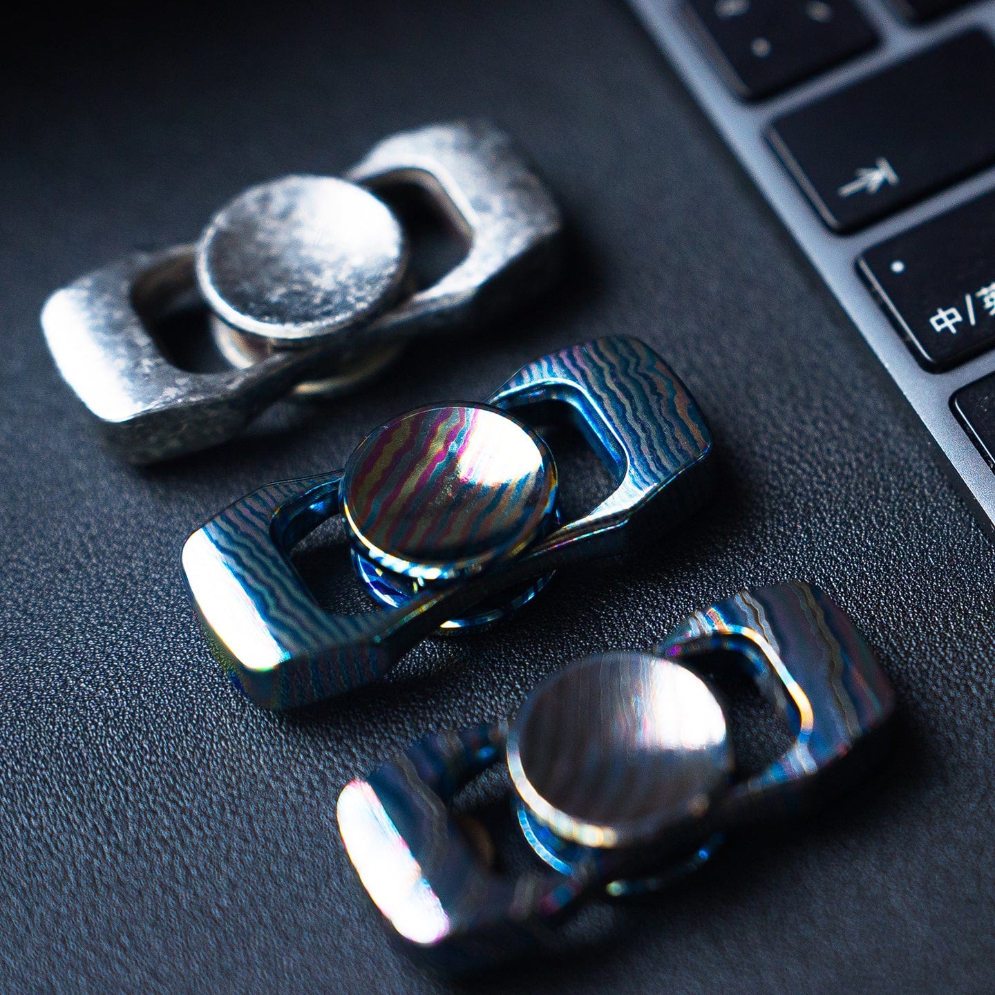 Fidget Slider EDC – Faith EDC Streamline | Stainless Steel Titanium Zirconium Mokuti Zircuti