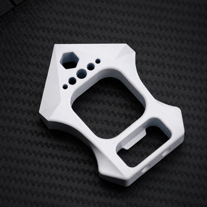FatMan Single Finger Brass Knuckle Bottle Opener EDC Pocket Tool in White Ceramic