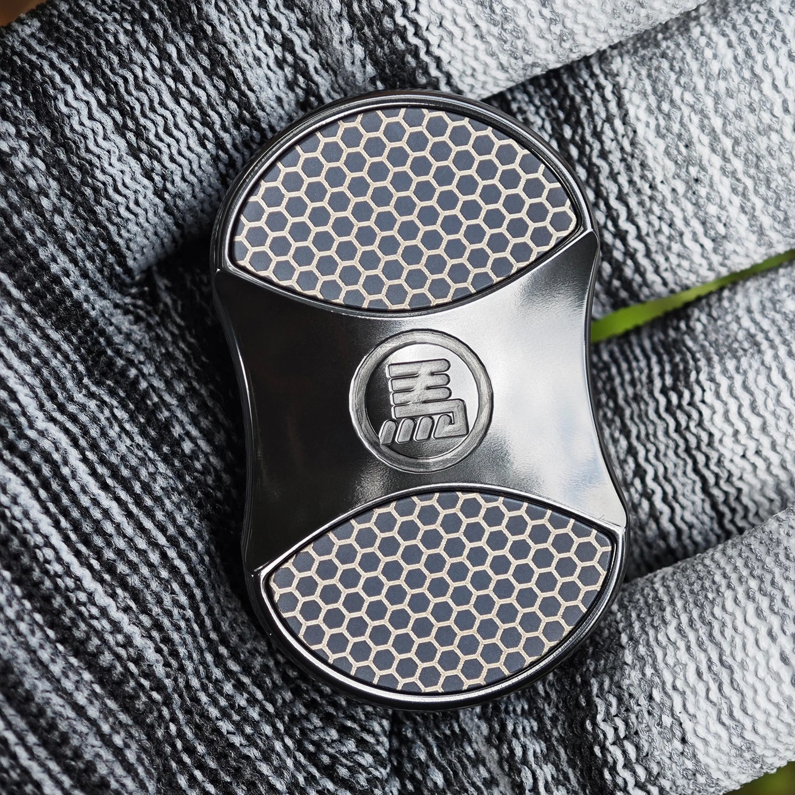 CHIMAGO Wrath black zirconium slider with carved titanium patterned inlay