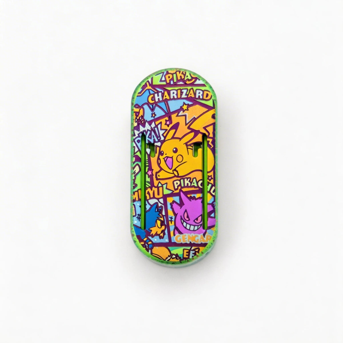 Titanium Press-Action Fidget Slider: Pokemon artwork slider closed on white (gallery view 06).
