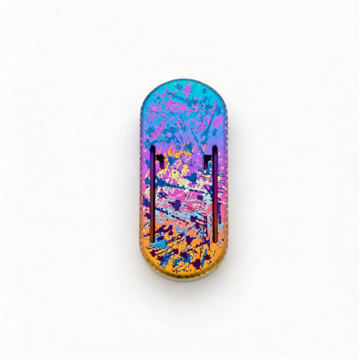 Titanium Press-Action Fidget Slider: splatter artwork slider closed (gallery view 08).