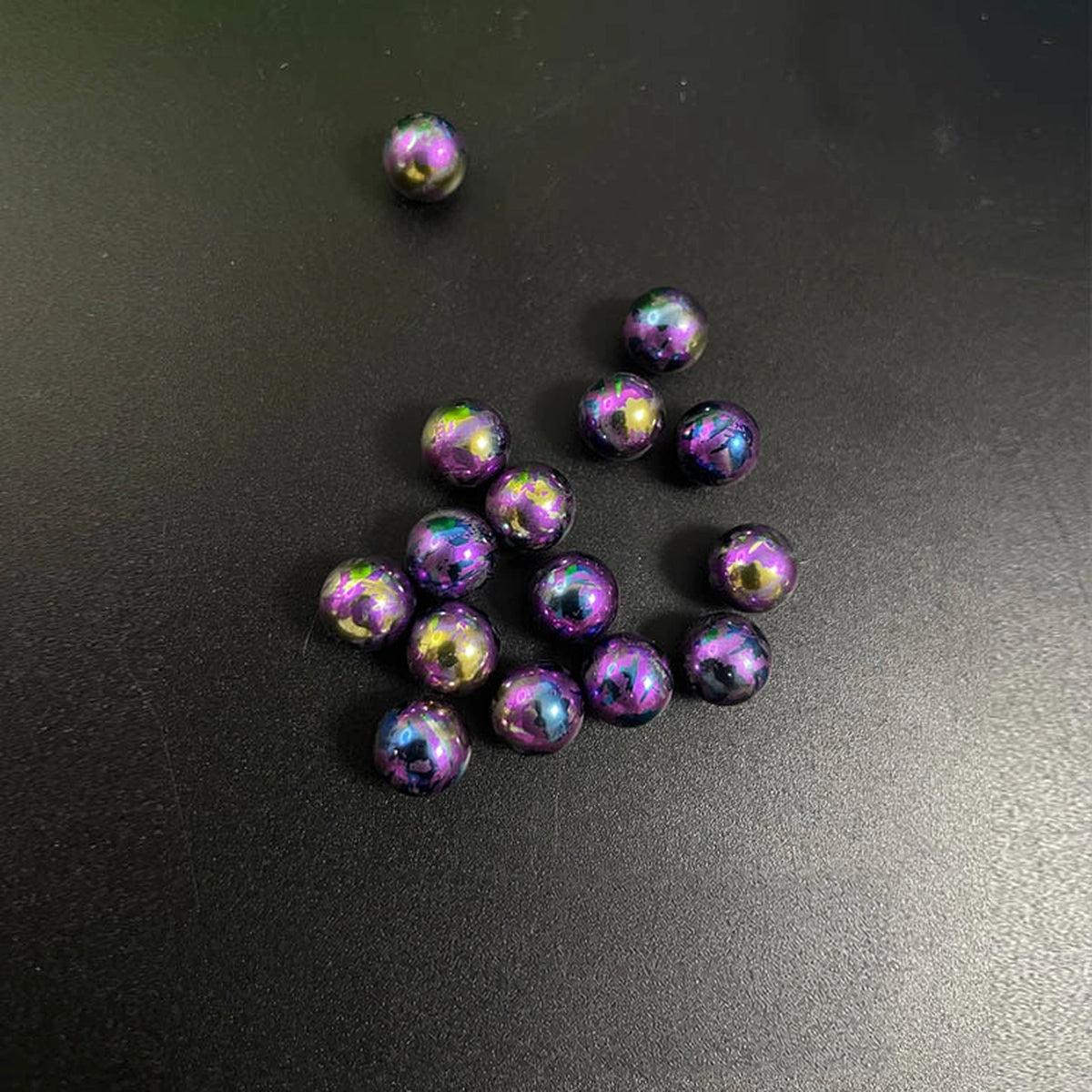 Titanium Spinner Balls: second splatter lavender purple ball grouping (gallery view 23).
