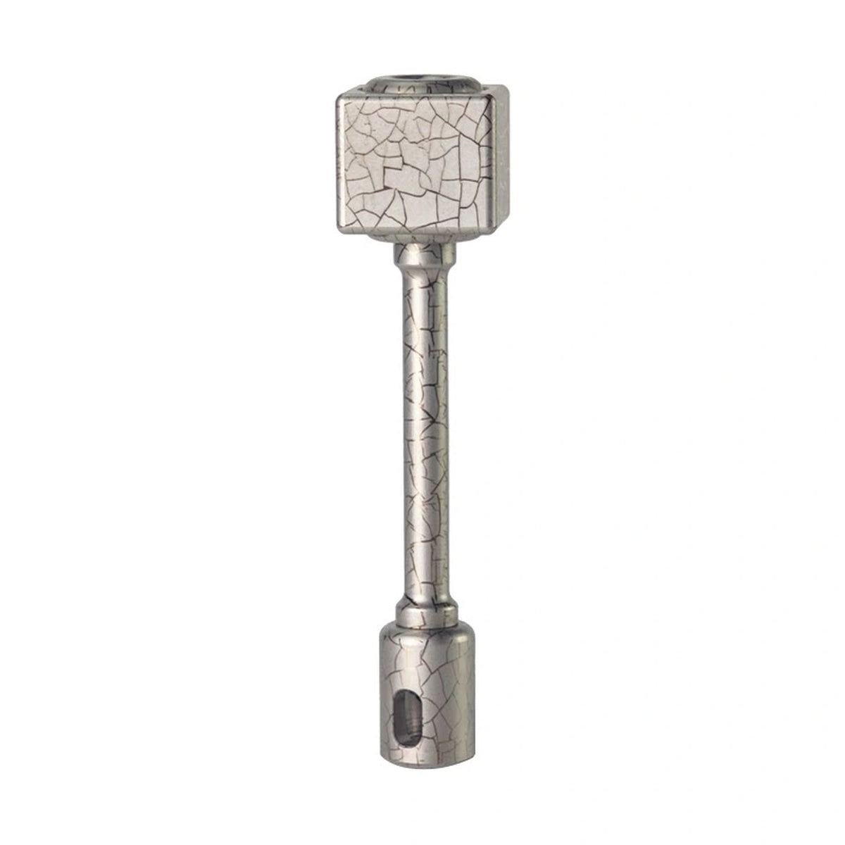 Square Titanium Fidget Spinner: crackle complete spinner and handle configuration (gallery view 14).