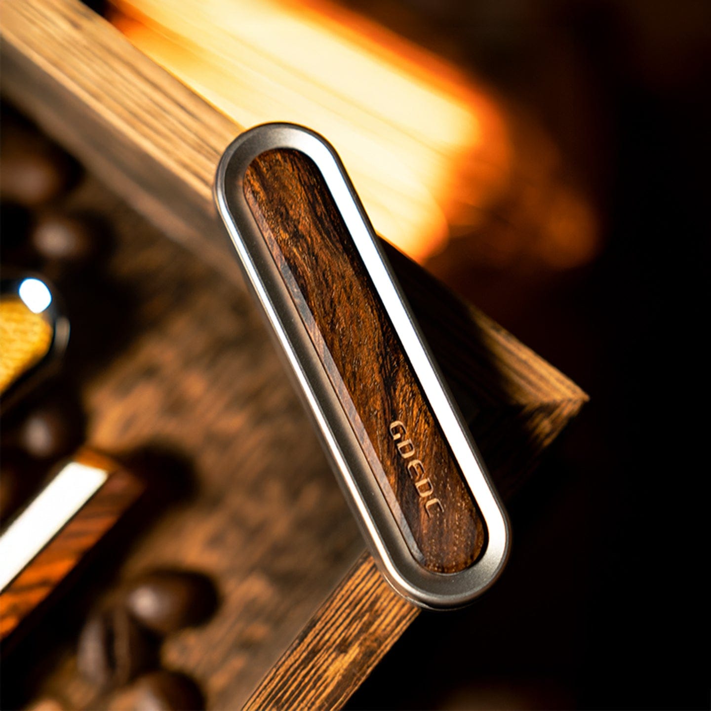 Slider Fidget Toy – GD EDC Seasoning Stick | Stainless Steel Wood PEI Ultem Custom Pattern
